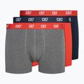 Pánske boxerky CR7 Basic Trunk 3 páry grey melange/red/navy