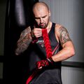 Ground Game 'Hellfire' červené boxerské bandáže HANDWRHELL 5