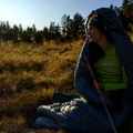Spací vak AURA Nom 300 ľavý modrý AU07122 13