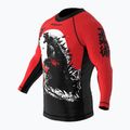 SMMASH Zilla detský rashguard s dlhým rukávom červený 4