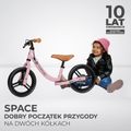 Odrážadlo Kinderkraft cross-country bicykel Space tmavoružový 10