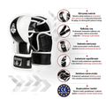 Mma Krav Maga Bushido sparring rukavice čierno-biele Arm-2011A-L/XL 10