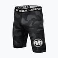 Pánske kompresné šortky Pitbull West Coast Shorts Dillard grey camo
