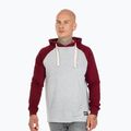 Pánska mikina Pitbull West Coast Hooded Small Logo grey/burgundy