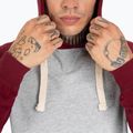 Pánska mikina Pitbull West Coast Hooded Small Logo grey/burgundy 6