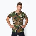 Pánske tričko Pitbull West Coast Slim Fit Lycra Small Logo woodland camo