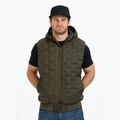 Pánska vesta  Pitbull Carver Quilted Hooded olive