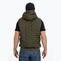 Pánska vesta  Pitbull Carver Quilted Hooded olive 2