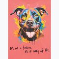 Dámske tričko Pitbull Watercolor coral 9