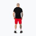 Pitbull Dogwood Sport fluo/červené pánske šortky 3