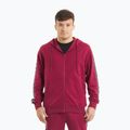 Pánska mikina Pitbull Tape Nugget Hooded Zip Sweatshirt burgundy
