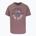 Pánske tričko Pitbull Shkull Logo dusty burgundy