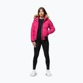Dámska zimná bunda Pitbull Azalea Quilted Hooded raspberry red 2