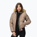 Dámska zimná bunda Pitbull Azalea Quilted Hooded dark sand 4