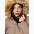 Dámska zimná bunda Pitbull Azalea Quilted Hooded dark sand 6