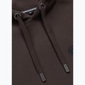 Pánska mikina Pitbull Small Logo Hooded dark chocolate 3