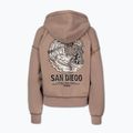 Dámska mikina Pitbull Skull Surf Hooded Zip chocolate mousse 8