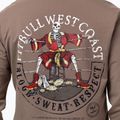 Pánska mikina Pitbull Bloodline 2 Sweatshirt Zip Hooded brown savana 4