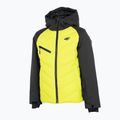 Detská lyžiarska bunda 4F čierno-zelená HJZ22-JKUMN003 3