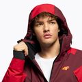 Pánska lyžiarska bunda 4F burgundy-red H4Z21-KUMN015 5