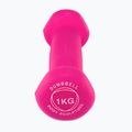 Gumovaná činka Body Sculpture BW 513 z PVC 1 kg pink 3