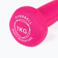 Gumovaná činka Body Sculpture BW 513 z PVC 1 kg pink 5