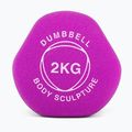 Gumovaná činka Body Sculpture BW 513 z PVC 2 kg purple 4