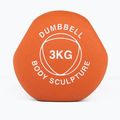 Gumovaná činka Body Sculpture BW 513 z PVC 3 kg orange 4