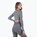 Dámsky tréningový top s dlhým rukávom MITARE Push Up Max Crop Top dark grey K084 3
