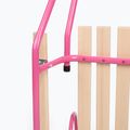Kovové sánky HUMBAKAs operadlom a opierkami na nohy pink 6