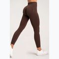 Dámske tréningové legíny Gym Glamour push up hnedé 370 6