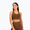 Gym Glamour push up fitness podprsenka hnedá 373