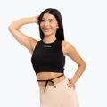 Gym Glamour Dámsky viazaný tréningový top Black 440