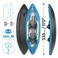 AQUASTIC Delft 11'0'' modrý nafukovací kajak pre 2 osoby 15