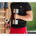 Chrómové činky TREXO 2x12 kg strieborné 6