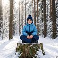 Detská zateplená bunda Kadva Zippi KDG WP 5K/3K modrá 7