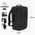 Turistický batoh KADVA traWELL 28 l čierny 2