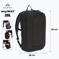 Turistický batoh KADVA anyWAY 25 l čierny 2