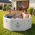 Nafukovací bazén AQUASTIC ONSEN drop stitch 1400 l 186 cm sivý 18
