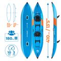 Nafukovací kajak pre 2 osoby AQUASTIC Cortez 13'5" 410 cm niebieski 22