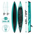 Vysokotlaký nafukovací kajak pre 2 osoby AQUASTIC Cortez 13'9" 420 cm green 22