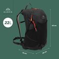 Turistický batoh KADVA Aventura 22 l čierny 22
