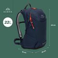 Turistický batoh KADVA Aventura 22 l oceľovo modrý 27