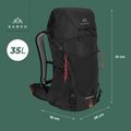Turistický batoh KADVA Sendero 35 l čierny 21