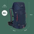 Trekkingový batoh KADVA Sendero 35 l oceľovo modrý 23