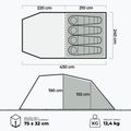 Stanový stan nafukovací 4-osobový KADVA AIRcamp 4.4 zelený 23