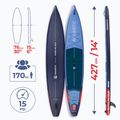 Súprava doska SUP nafukovacia AQUASTIC Touring Pro 14'0" dark blue 24