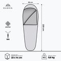 Spací vak KADVA Light 600 R pravý granátový 3