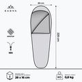 Spací vak KADVA Light 800 R pravý granátový 3