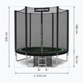 Urbogym Classic 252 cm čierna 8FT záhradná trampolína 9